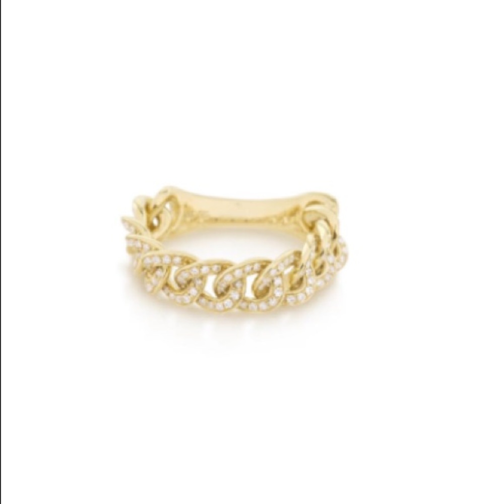Bold Diamond Pave Chain Ring